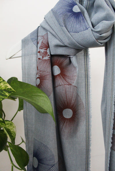 stola in lana serigrafata