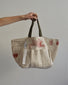 Borsa giardinaggio serigrafata a mano con insetti e conigli