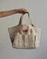 Borsa giardinaggio serigrafata a mano con insetti e conigli