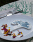 Segnaposto o marker in ceramica decorata