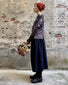Gonna lunga in lana nero/blu