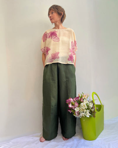 Pantalone morbido in puro lino