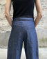 Pantalone largo denim con tasche dettaglio parte dietro