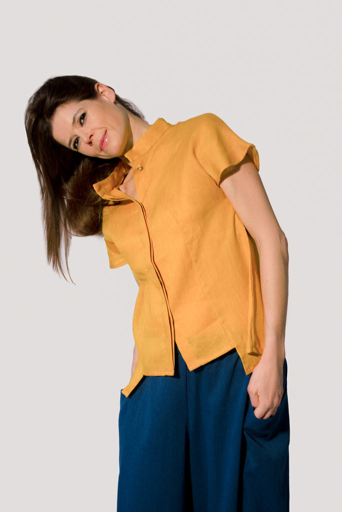 sassi camicia coreana pilea gialla
